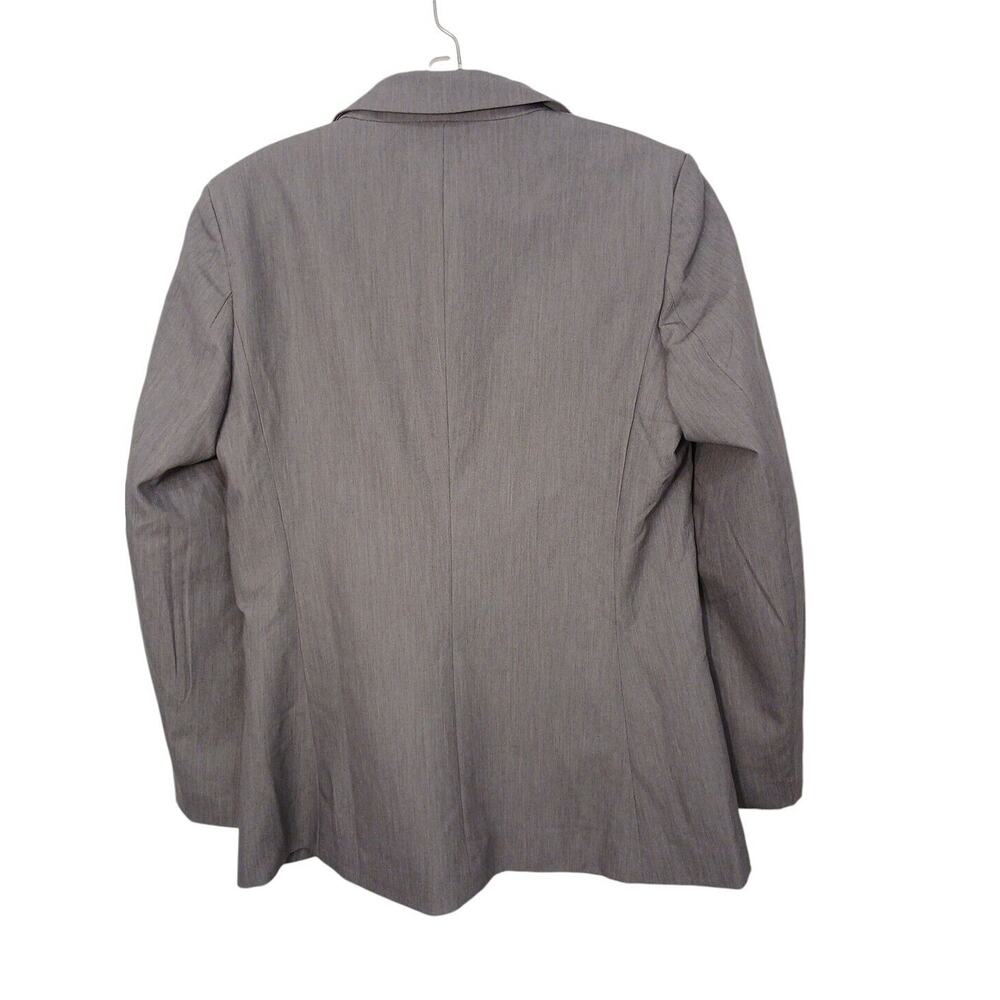 New Cicy Bell Blazer Sz M Gray Business Casual One Button Pockets Classic Career - Picture 9 of 16